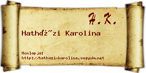 Hatházi Karolina névjegykártya